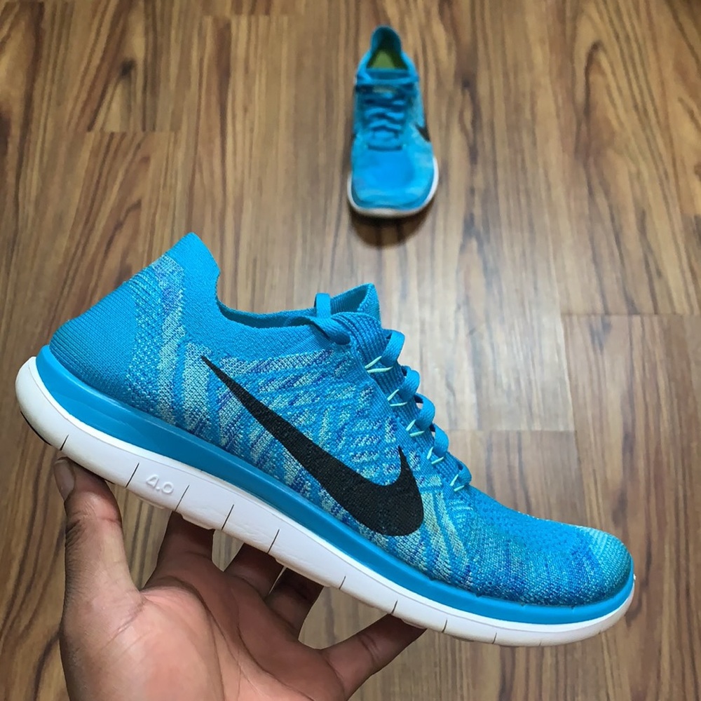 Nike Free 4.0 Flyknit Blue/Black Women Sneakers